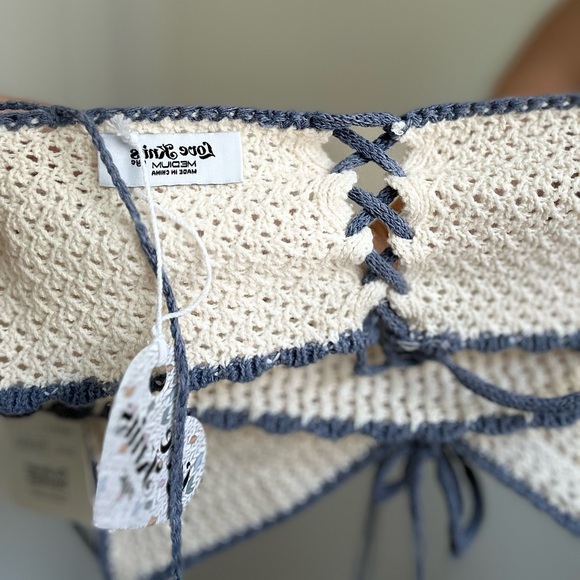 Crochet Knit Bralette with Lace Up Back - Picture 8 of 8